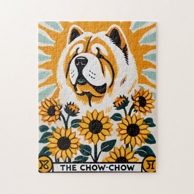 Chow Chow Chow Tarot Card Puzzle (Vertikal)