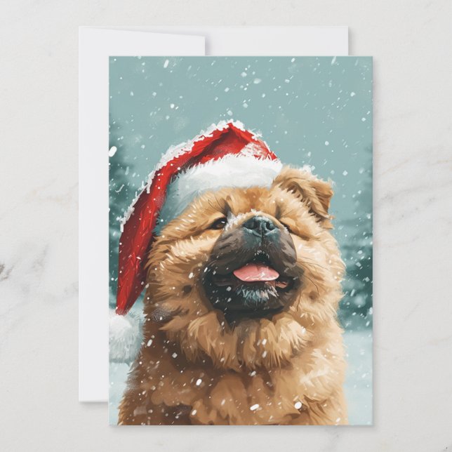Chow Chow Chow WeihnachtsWeihnachtsWeihnachtsfeier Feiertagskarte (Vorderseite)