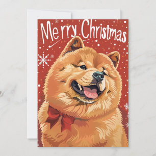 Chow Chow Chow WeihnachtsWeihnachtsWeihnachtsfeier Feiertagskarte