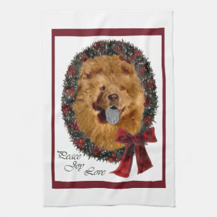 Chow Chow Chow WeihnachtsWeihnachtsWeihnachtsfeier Geschirrtuch