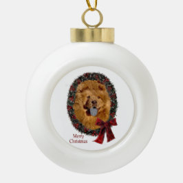 Chow Chow Chow WeihnachtsWeihnachtsWeihnachtsfeier Keramik Kugel-Ornament