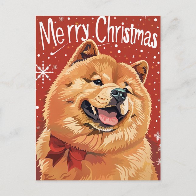 Chow Chow Chow WeihnachtsWeihnachtsWeihnachtsfeier Postkarte (Vorderseite)
