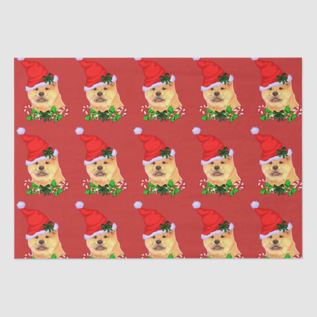 Chow Chow Chow WeihnachtsWeihnachtsWeihnachtsfeier Seidenpapier (Vorderseite)