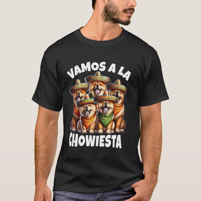 Chow Chow Cinco De Mayo Chowiesta T-Shirt (Vorderseite)