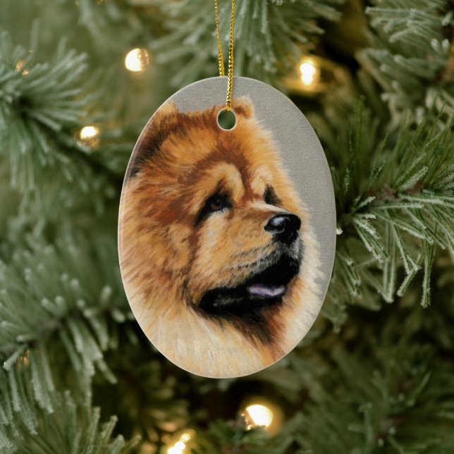 Chow Chow Dog Art Ornament (Baum)