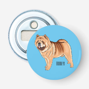 Chow Chow dog cartoon illustriert Flaschenöffner