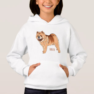 Chow Chow dog cartoon illustriert Hoodie