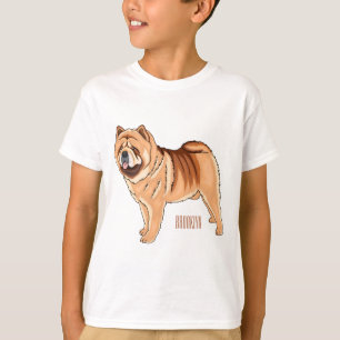 Chow Chow dog cartoon illustriert T-Shirt
