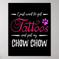 Chow Chow Dog Lover Tattoo Shirt Funny Dog Mama Gi
