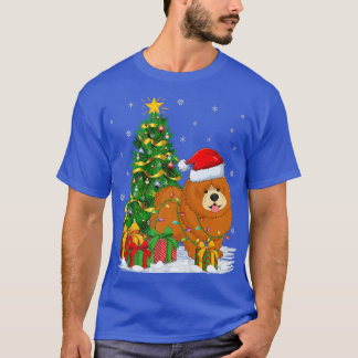 Chow Chow Dog Lover Xmas Tree Santa Chow T-Shirt