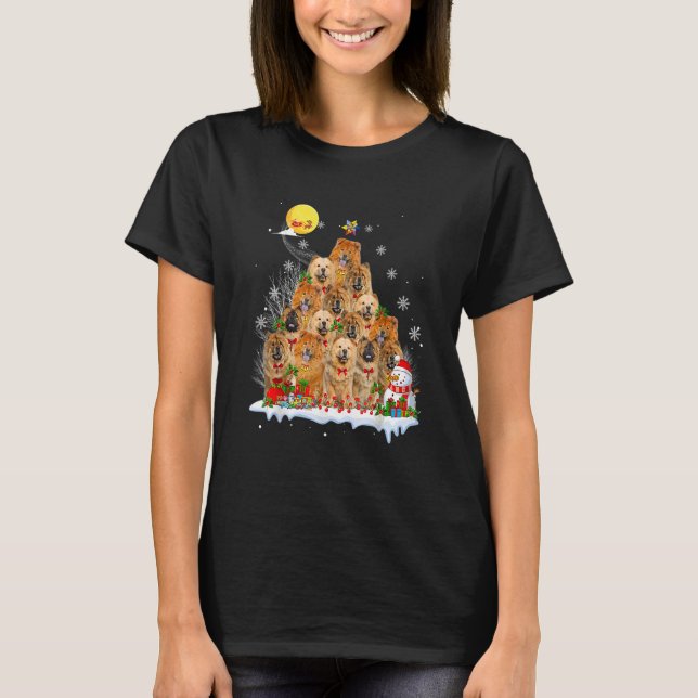 Chow Chow Dog  Matching Santa Chow Chow Christmas  T-Shirt (Vorderseite)