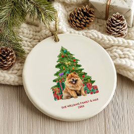 Chow Chow Dog Personalisiert Weihnachten Keramik Ornament