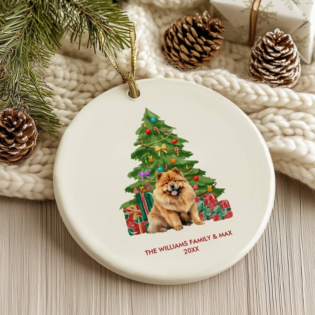 Chow Chow Dog Personalisiert Weihnachten Keramik Ornament (Von Creator hochgeladen)