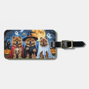 Chow Chow Dog Pumpkin Halloween Funny Gepäckanhänger