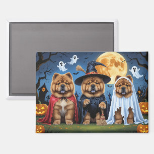 Chow Chow Dog Pumpkin Halloween Funny Magnet