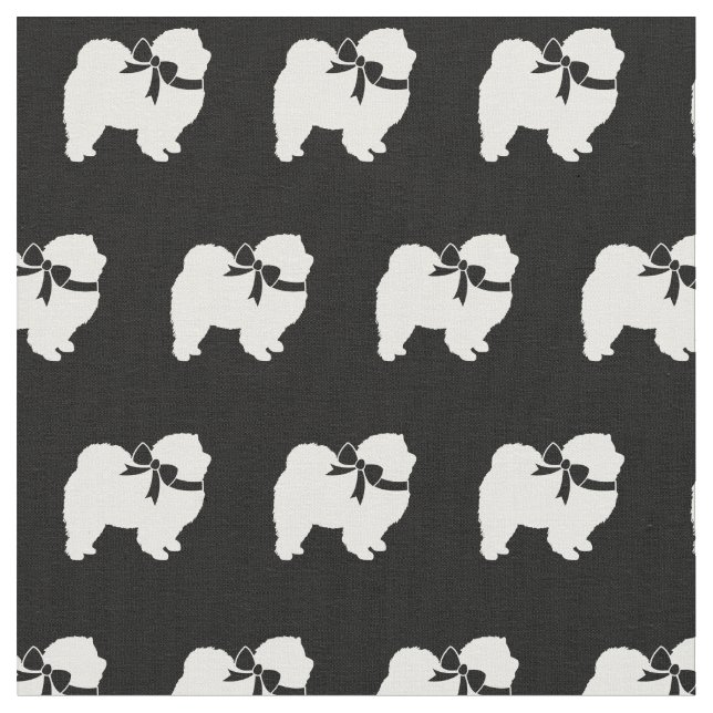 Chow Chow Dog Silhouette Pet Stoff (Nahaufnahme)