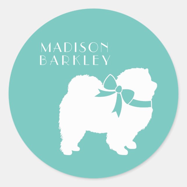 Chow Chow Doppy Welpe Runder Aufkleber (Vorderseite)