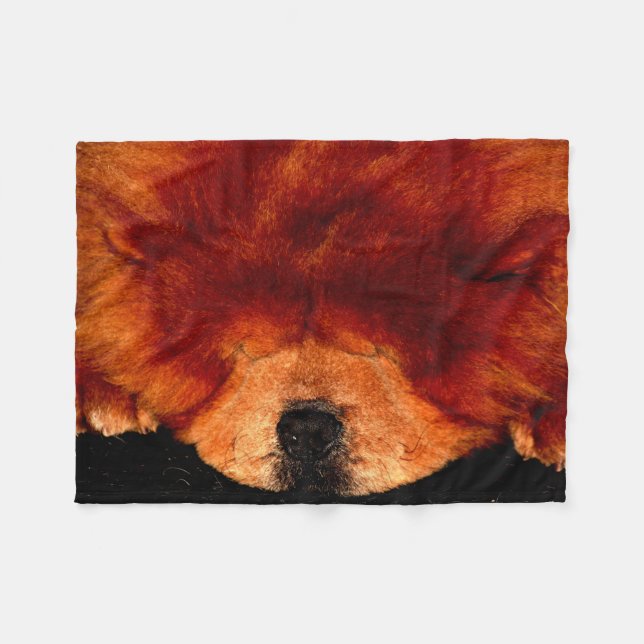 Chow Chow fbcna schlafend Fleecedecke (Vorderseite (Horizontal))