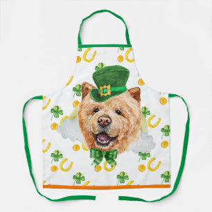Chow Chow Ferienheim Dekoration St. Patrick's Day Schürze