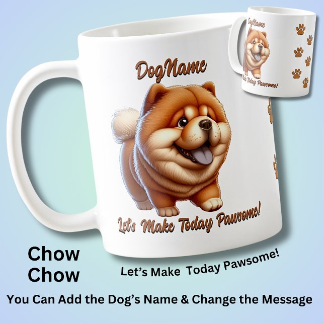 Chow Chow - Fügen Sie den Namen des Dogs hinzu, än Kaffeetasse (Von Creator hochgeladen)