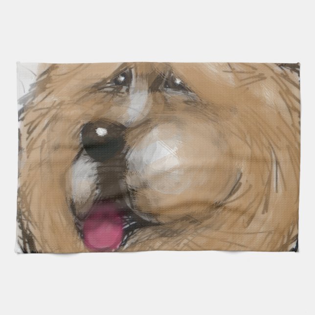 Chow Chow Geschirrtuch (Horizontal)