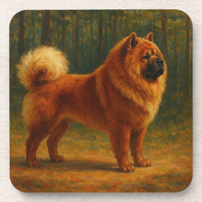 Chow Chow Getränkeuntersetzer (Vorderseite)