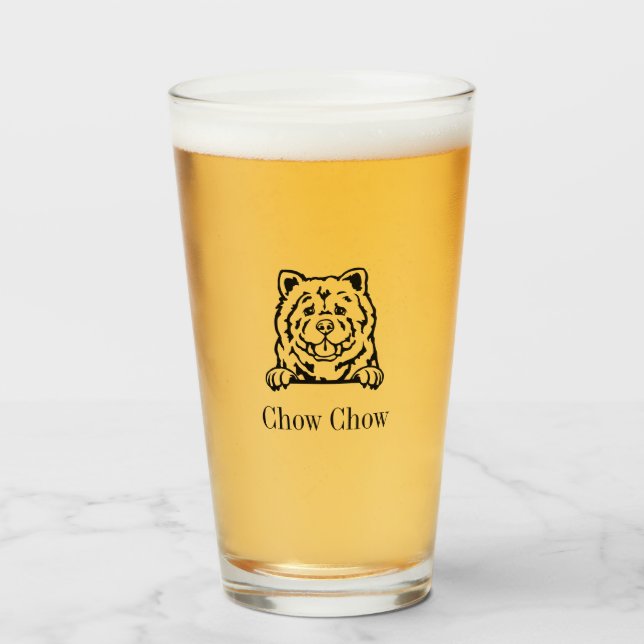 Chow Chow Glass Tumbler (Vorne (Gefüllt))