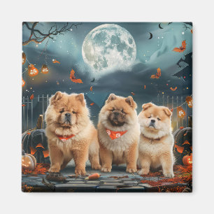 Chow Chow Halloween Gruselig Magnet