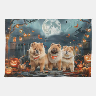 Chow Chow Halloween Spooky Geschirrtuch