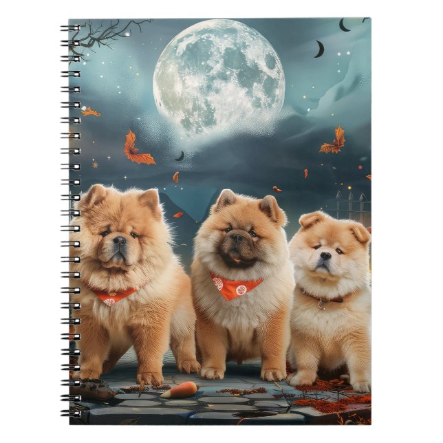 Chow Chow Halloween Spooky Notizblock (Vorderseite)