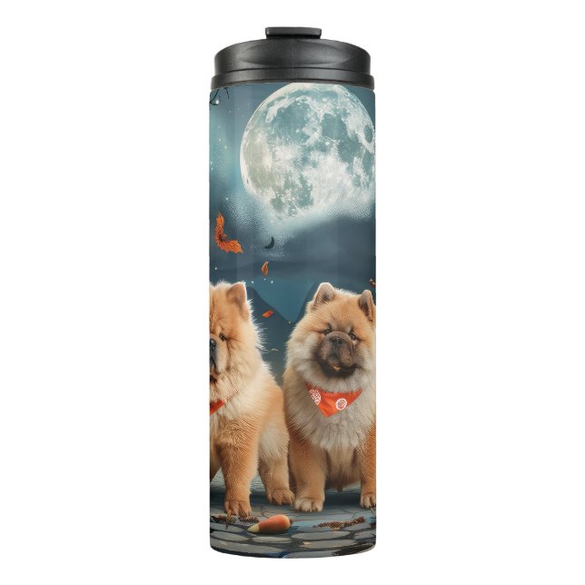 Chow Chow Halloween Spooky Thermosbecher (Vorderseite)