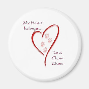 Chow Chow Heart Belongs Magnet