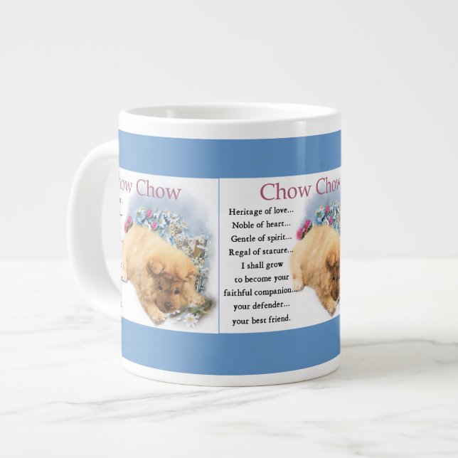 Chow Chow Heritage von Liebe Welpe Jumbo-Tasse (Vorderseite Links)