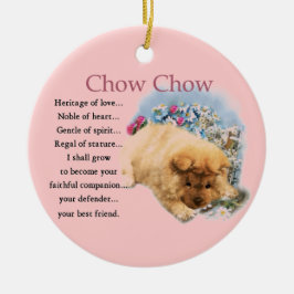 Chow Chow Heritage von Liebe Welpe Keramikornament