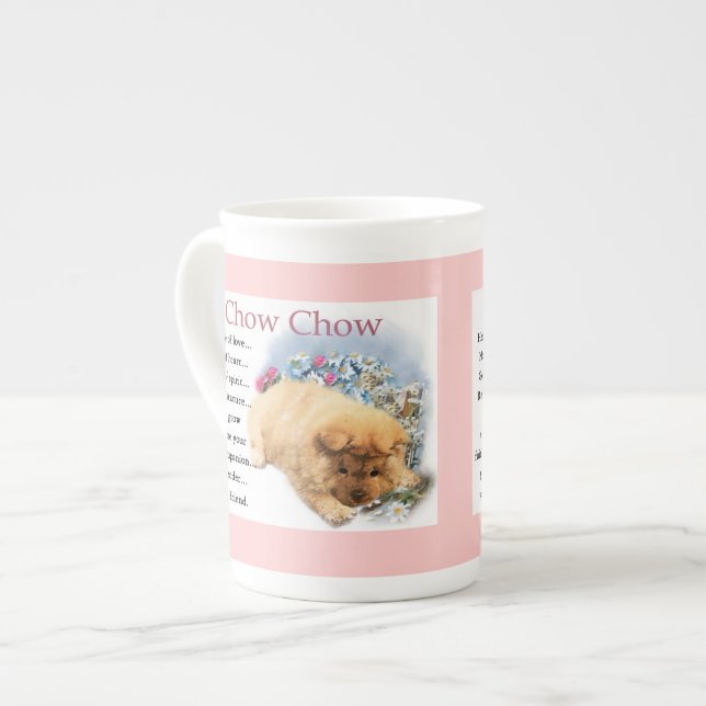 Chow Chow Heritage von Liebe Welpe Prozellantasse (Vorderseite Links)