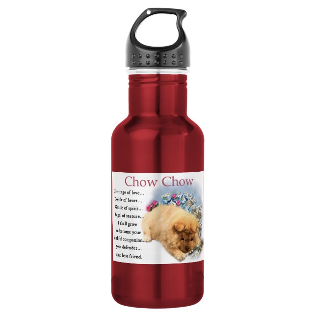 Chow Chow Heritage von Liebe Welpe Trinkflasche (Vorderseite)