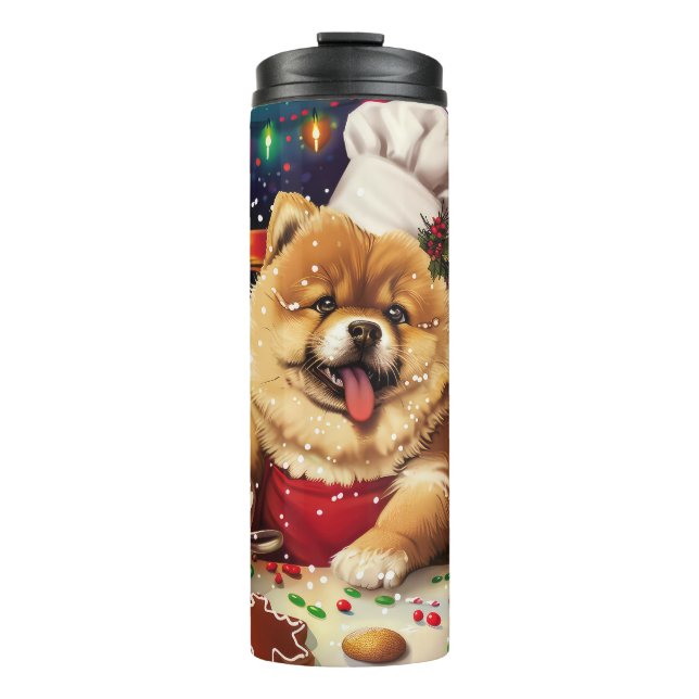 Chow Chow Holiday Baking: Feierliche Weihnachten Thermosbecher (Vorderseite)