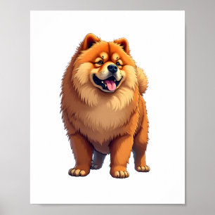 Chow Chow Hund Chinesische Hunde Rasse für eine Ch Poster