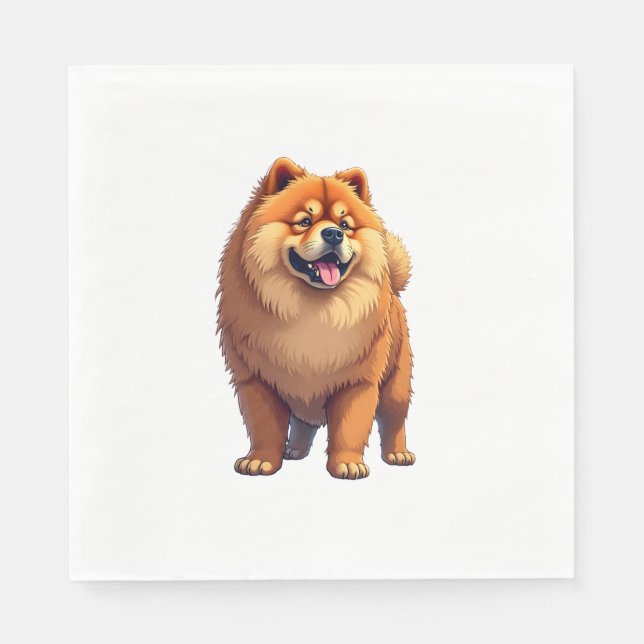 Chow Chow Hund Chinesische Hunde Rasse für eine Ch Serviette (Vorderseite)