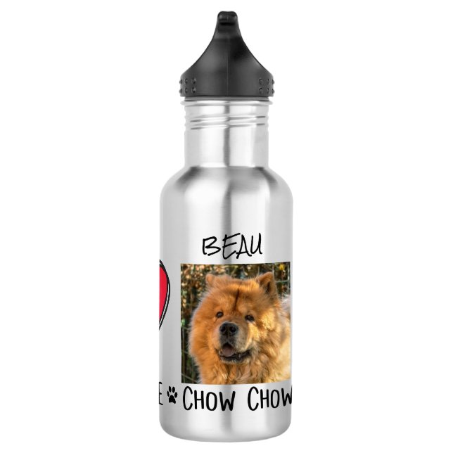 Chow-Chow-Hund  Edelstahlflasche (Rechts)