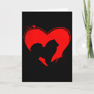 Chow Chow Hund Herzform Valentinstag Hunde Liebhab Karte