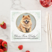 Chow Chow Hund Hochzeit Napkins mit Hund Foto