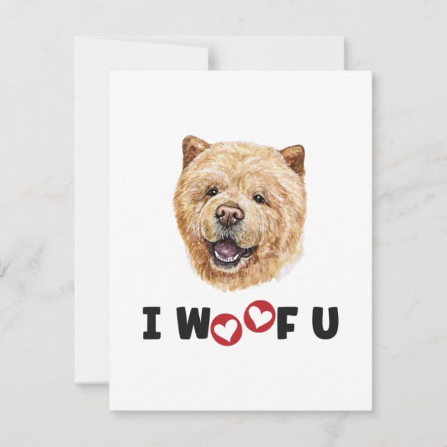 Chow Chow Hund I Woof You (Vorderseite)
