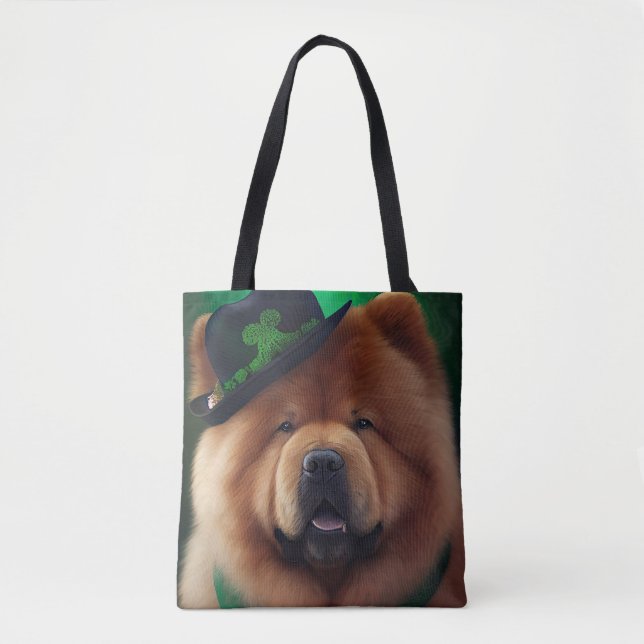 Chow Chow Hund in St. Patrick's Day Dress (Vorderseite)