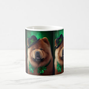 Chow Chow Hund in St. Patrick's Day Dress Kaffeetasse