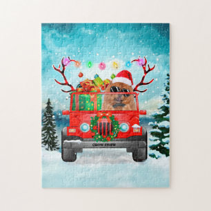 Chow Chow Hund mit Weihnachtsgeschenken Puzzle