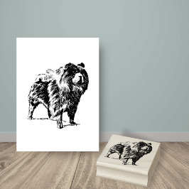 Chow-Chow Hund Rasse Gummistempel