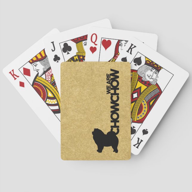 Chow Chow Hund Rasse Spielkarten Thema (Rückseite)