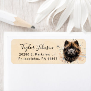 Chow Chow Hund Rücksende-Adressetikett