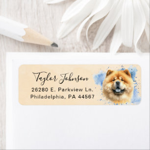 Chow Chow Hund Rücksende-Adressetikett